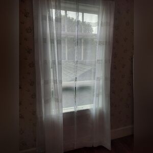 Home Maison White Sheer Curtains